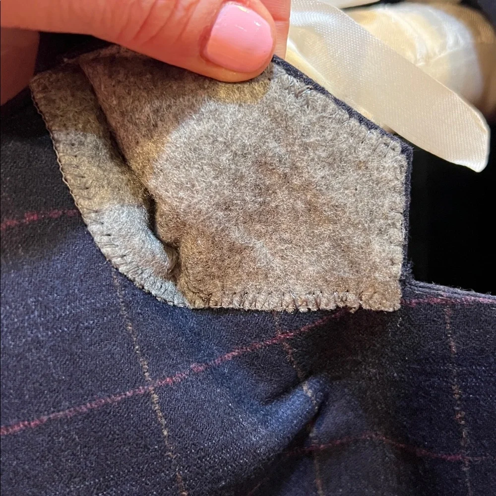 J. Crew Ludlow Blazer Tweed Plaid 38R wool navy slim - Picture 3 of 7